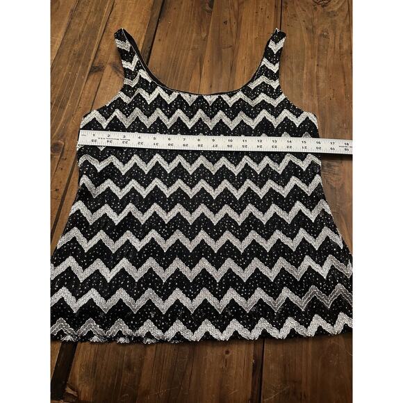 Alex Evenings Zigzag Black and White Blouse Set - Picture 10 of 16